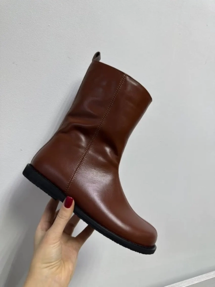 Черевики жіночі шкіряні руді зимові фото 1 — інтернет-магазин Tapok