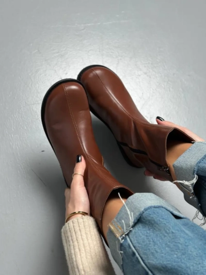 Черевики жіночі шкіряні руді зимові фото 5 — інтернет-магазин Tapok