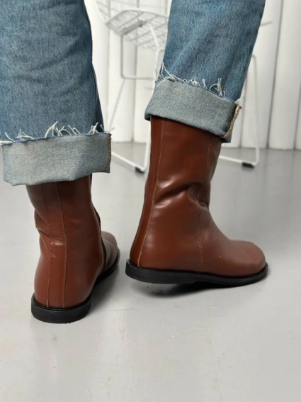 Черевики жіночі шкіряні руді зимові фото 6 — інтернет-магазин Tapok