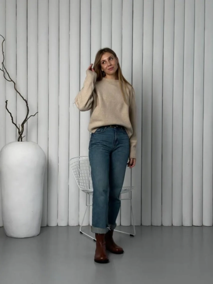 Черевики жіночі шкіряні руді зимові фото 9 — інтернет-магазин Tapok