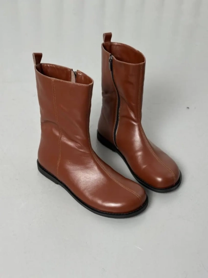 Черевики жіночі шкіряні руді зимові фото 10 — інтернет-магазин Tapok