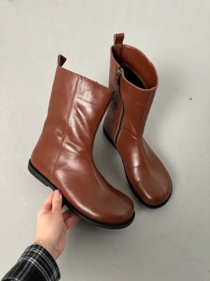 Черевики жіночі шкіряні руді зимові фото 11 — інтернет-магазин Tapok