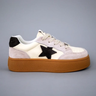 Кеды женские замшевые 594220 Бежевые