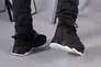 Черные кожаные кроссовки с вставками сетки для мальчика Фото 10