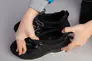 Чорні шкіряні кросівки з вставками сітки для хлопчика Фото 12
