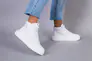 Ботинки женские кожаные белые на шнурках демисезонные Фото 12