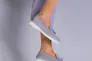 Туфли женские замшевые серого цвета на низком ходу Фото 7
