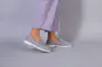 Туфли женские замшевые серого цвета на низком ходу Фото 14