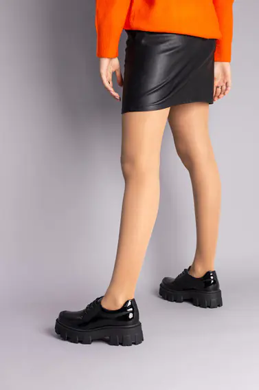 Туфлі жіночі шкіра лак чорні фото 7 — інтернет-магазин Tapok