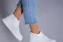 Ботинки женские кожаные белого цвета на светлой подошве демисезонные Фото 8