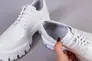 Туфлі жіночі шкіра наплак білі на шнурках Фото 11