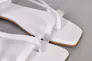 Босоніжки жіночі шкіряні білі на низькому ходу Фото 12