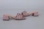 Шлепанцы женские кожаные лилового цвета на каблуке Фото 7