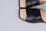 Шлепанцы женские кожаные черного цвета на черной подошве Фото 11