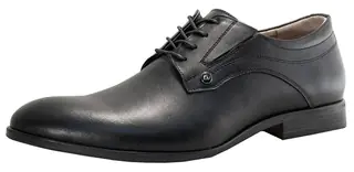 Мужские туфли кожаные весна/осень черные Cevivo 5541