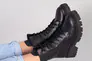 Ботинки женские кожаные черные на байке Фото 4