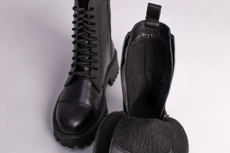 Ботинки женские кожаные черные демисезонные фото 11 — интернет-магазин Tapok