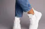 Кросівки жіночі шкіра флотар білі на хутрі Фото 4