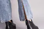 Кросівки жіночі шкіра флотар чорного кольору на хутрі Фото 3