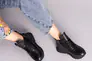 Кросівки жіночі шкіра флотар чорного кольору на хутрі Фото 5
