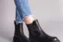 Ботинки женские кожаные черные с резинкой демисезонные Фото 3