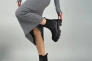 Ботинки женские кожаные черные с резинкой демисезонные Фото 15