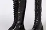 Сапоги женские кожа наплак черного цвета со шнуровкой демисезонные Фото 9