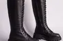 Сапоги женские кожаные черного цвета со шнуровкой демисезонные Фото 10