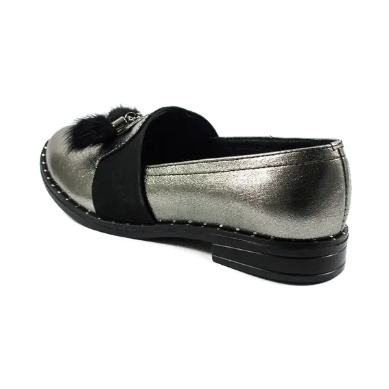 Туфли женские AmeLi AL105 серебрянная кожа фото 4 — интернет-магазин Tapok