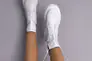 Ботинки женские кожаные белого цвета на байке Фото 6