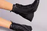 Ботинки женские кожаные черного цвета на небольшом каблуке Фото 10