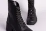 Ботинки женские кожаные черного цвета на небольшом каблуке Фото 12