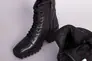 Ботинки женские кожаные черного цвета на небольшом каблуке Фото 14