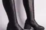 Сапоги женские кожаные черные на небольшом каблуке Фото 6