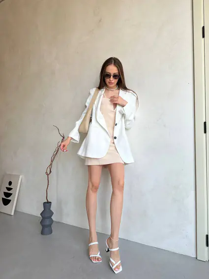 Шлепанцы женские кожаные белого цвета на каблуке фото 6 — интернет-магазин Tapok
