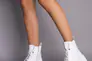 Ботинки женские кожаные белые на белой подошве Фото 4