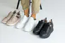 Женские кроссовки кожаные весна/осень черные Yuves 1155 на бежевой подкладке Фото 4