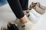 Жіночі кросівки шкіряні весна / осінь бежеві Yuves 1 175 на бежевій підкладці Фото 7