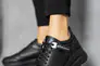 Жіночі кросівки шкіряні весна / осінь чорні Yuves 1 175 на бежевій підкладці Фото 3