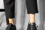 Женские кроссовки кожаные весна/осень черные Yuves 1175 на бежевой подкладке Фото 4