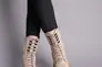 Черевики жіночі шкіряні колір латте на шнурках і з замком на байку Фото 4