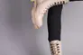 Черевики жіночі шкіряні колір латте на шнурках і з замком на байку Фото 6