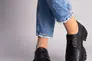 Туфли женские кожа флотар черные на шнуровке Фото 3