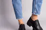 Туфлі жіночі шкіра флотар чорні на шнурівці Фото 4