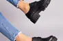 Туфлі жіночі шкіра флотар чорні на шнурівці Фото 5