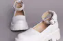 Туфлі жіночі шкіряні білі на масивній підошві Фото 9