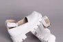 Туфлі жіночі шкіряні білі на масивній підошві Фото 10