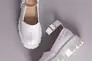 Туфли женские кожаные белые на массивной подошве Фото 11