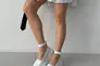 Туфли женские кожаные белые на массивной подошве Фото 12
