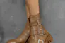 Женские ботинки кожаные весна/осень коричневые Emirro A-23 на байке Фото 4